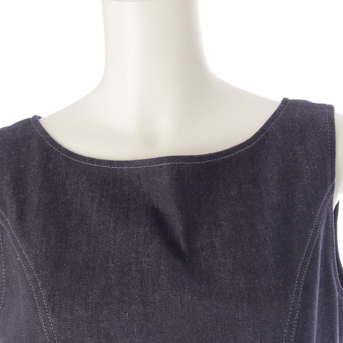 フォクシー ニューヨーク コットン Dress Denim Baron ノースリーブ