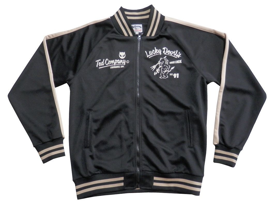 テッドマン TEDMAN Lサイズ ジャージ TJS-3700 ブラック エフ商会 TEDCOMPANY トラックジャケット