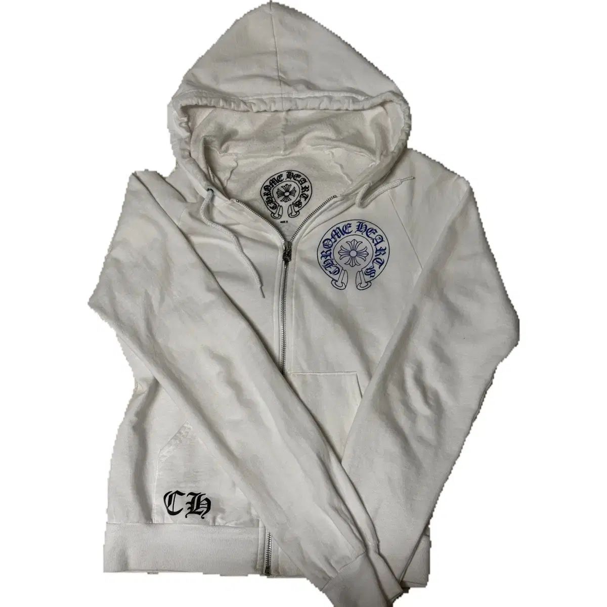 CHROME HEARTS クロムハーツ ホースシュー 白 ジップアップ