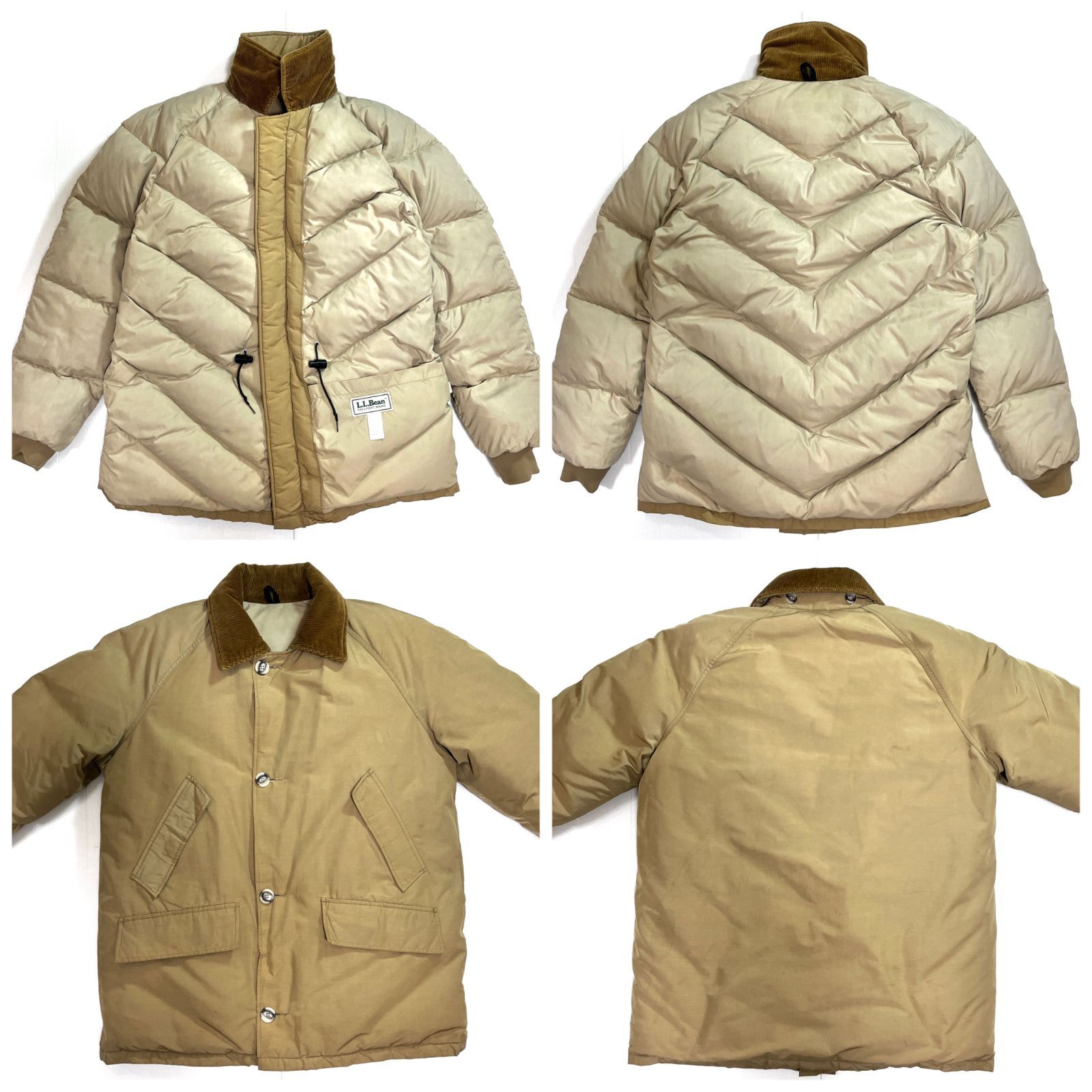 80s USA製 L.L.Bean エルエルビーン マッキーノ ダウンジャケット タン 