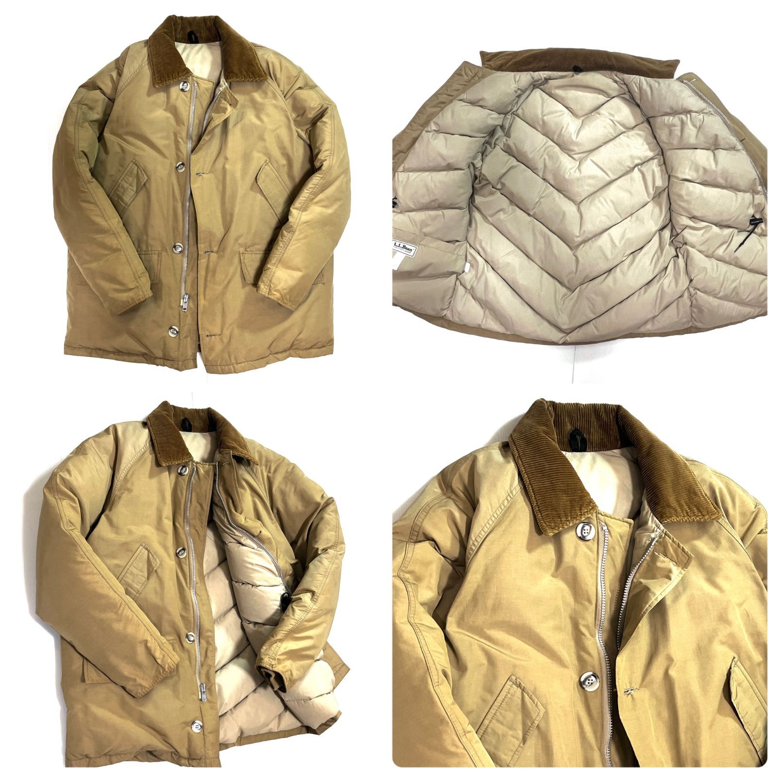 80s USA製 L.L.Bean エルエルビーン マッキーノ ダウンジャケット タン 