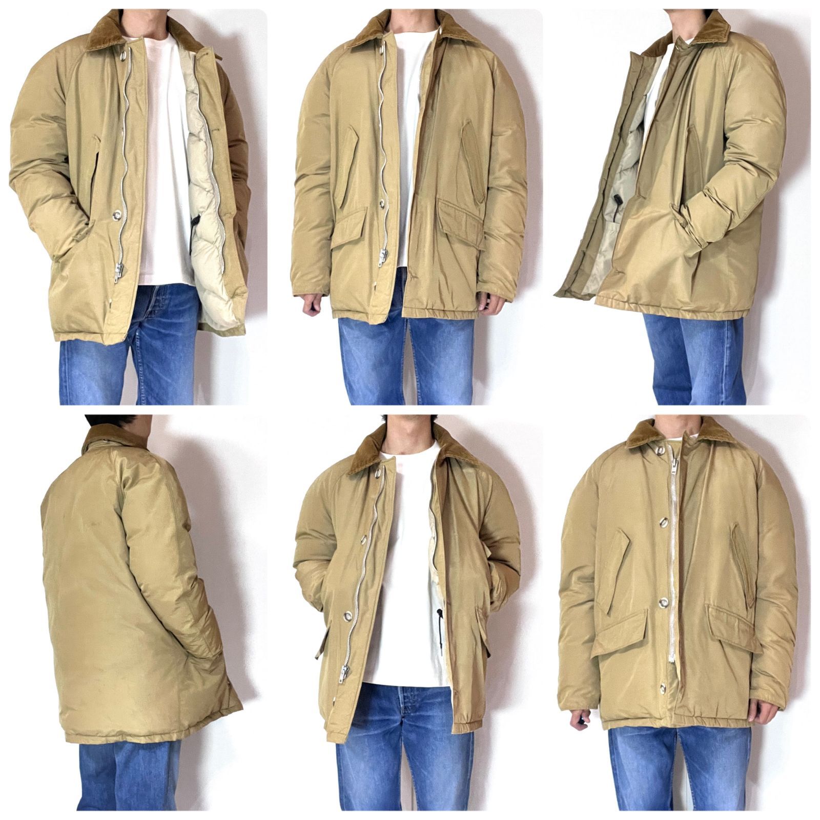 80s USA製 L.L.Bean エルエルビーン マッキーノ ダウンジャケット タン