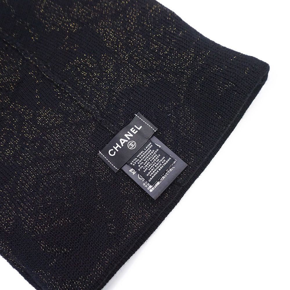 シャネル カメリア ココマーク ビーニー ニットキャップ 帽子 ウール