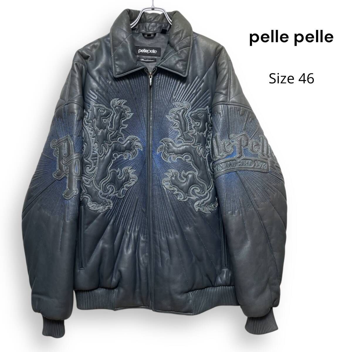 希少 pelle pelle ペレペレ レザージャケット 牛革 革ジャン 38 【公式 