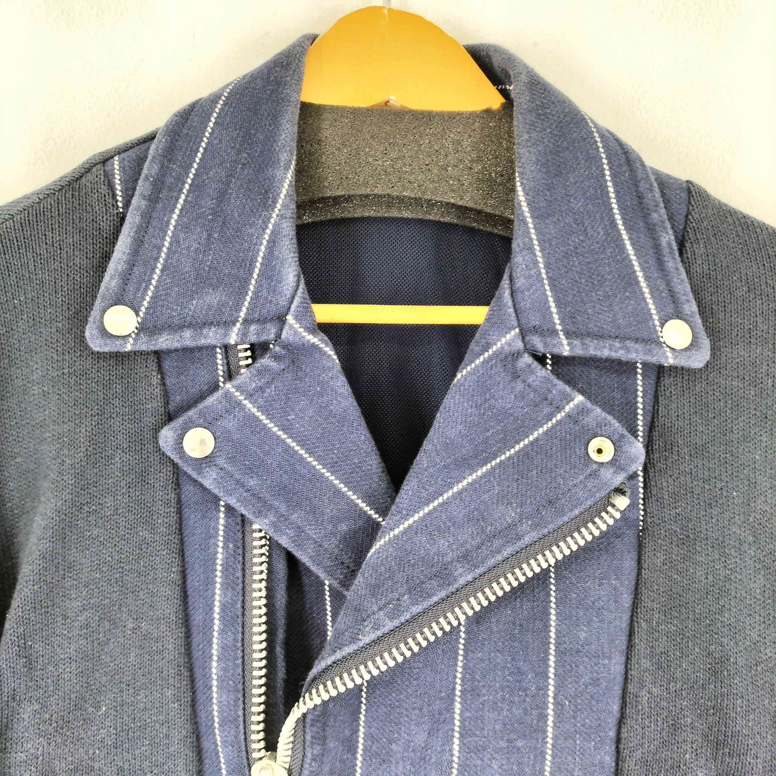 sacai luck ストライプジャケット サカイラック sacai luck ニット切替 ストライプカーデライダース