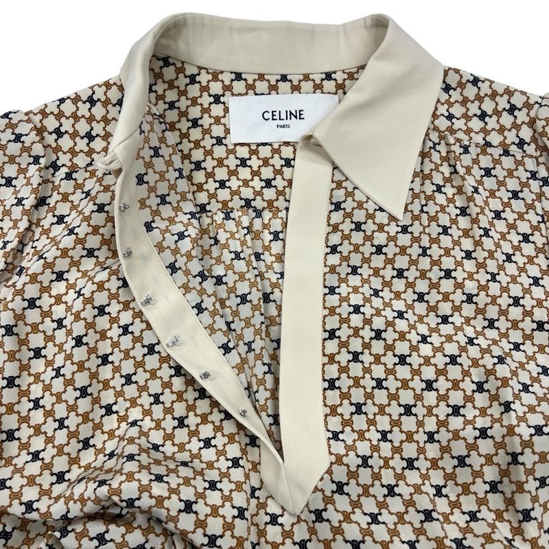 CELINE トリオンフ総柄プリーツワンピース