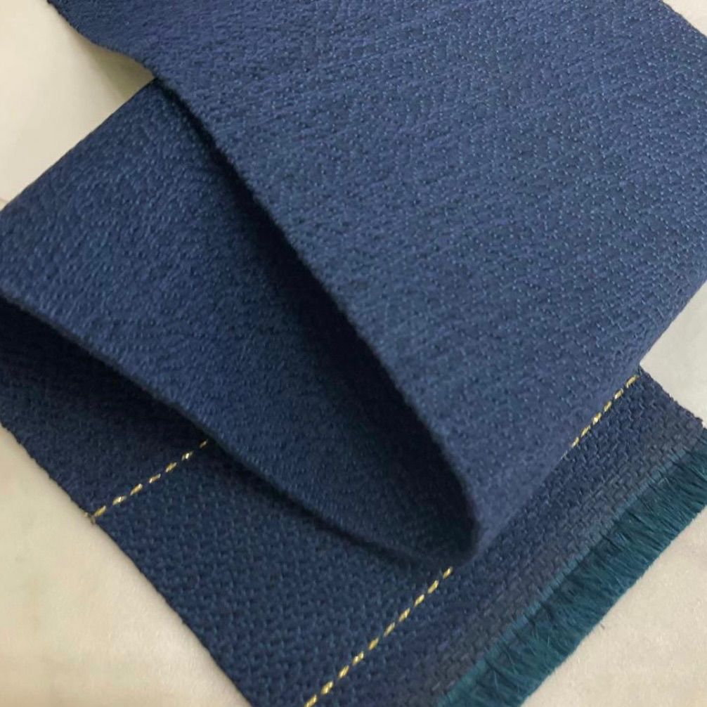 kimomo+one 男前屋️未使用同然️米沢織️手織り正絹️角帯️長さ411cm