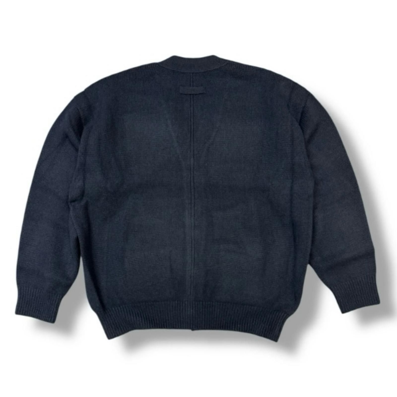 参考上代42900円 stein ssstein 22 AW EX FINE LAMBS KNIT ニットカーディガン セーター シュタイン ST.451 ミッドナイト M 93041 A