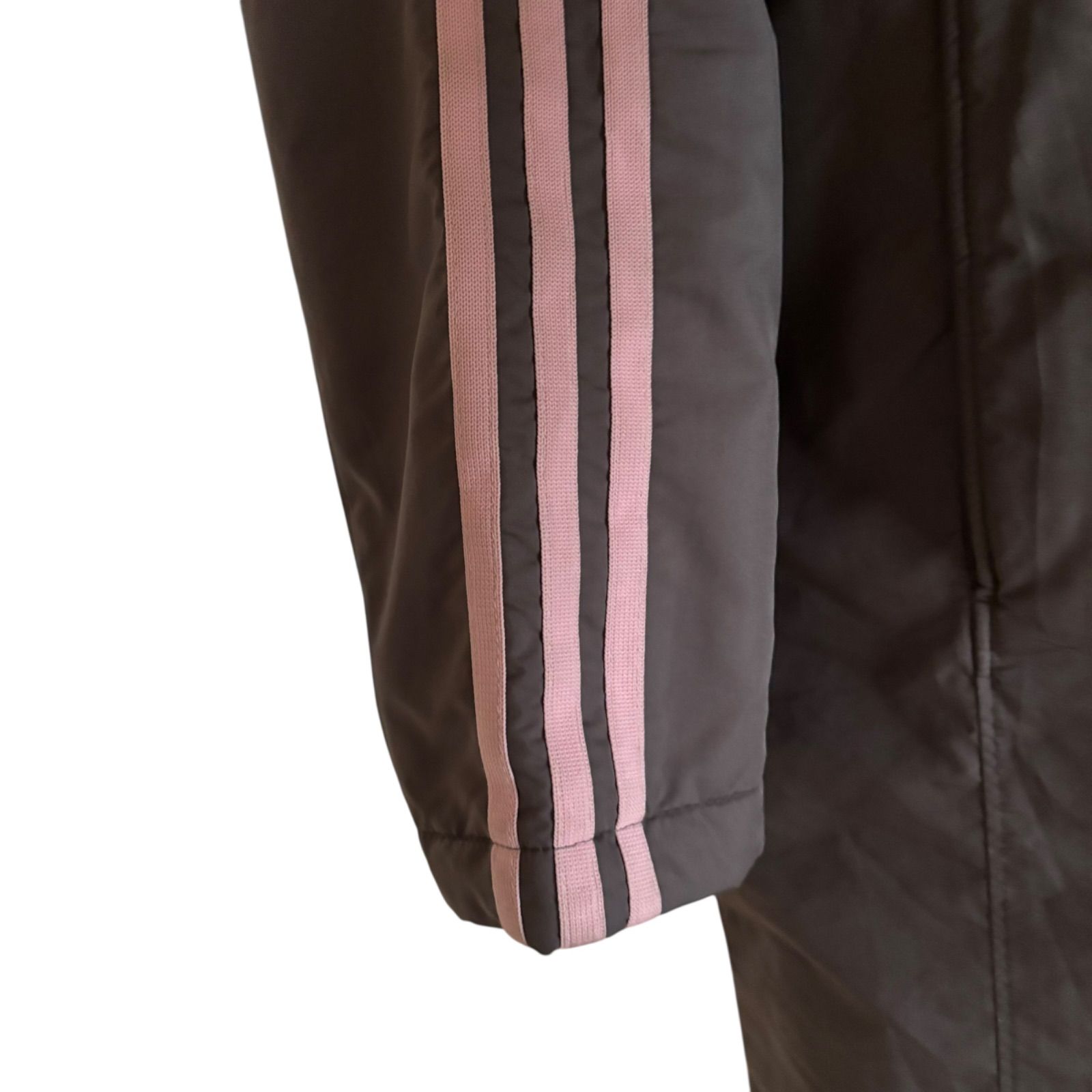 ZM1676 adidas アディダス ロングコート ベンチコート グレー×ピンク