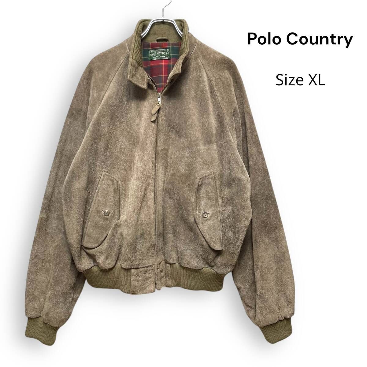 M 25114 80 s 90 POLO COUNTRY Ralph Lauren ポロカントリー ラルフローレン スエード ハリントンジャケット ヴィンテージ XL
