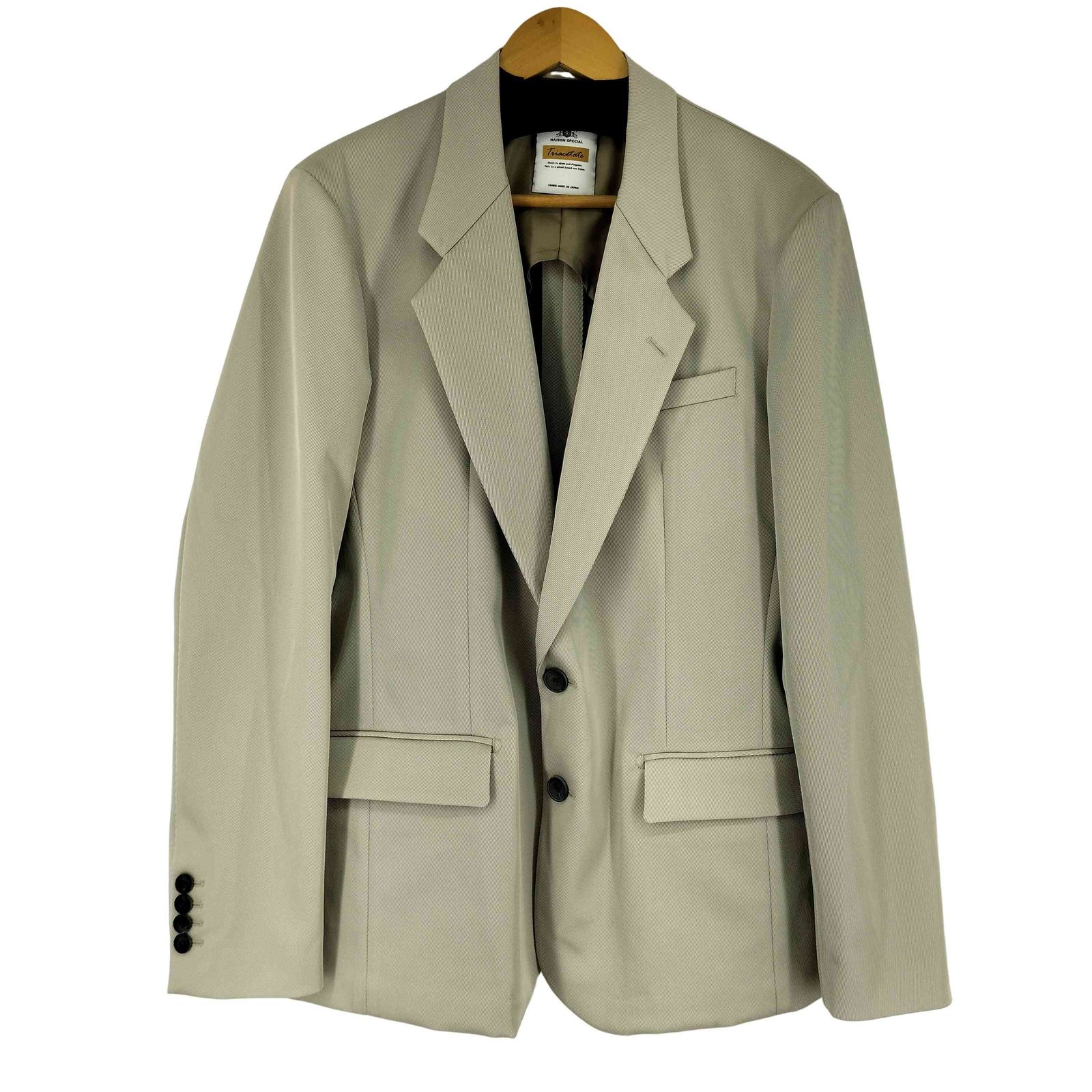 MAISON SPECIAL(メゾンスペシャル) Triacetate Dress-Fit 2B Tailored Jacket メンズ JPN：1 【中古】【ブランド古着バズストア】 メゾンスペシャル MAISON SPECIAL Triacetate Dress-Fit 2B Tailored