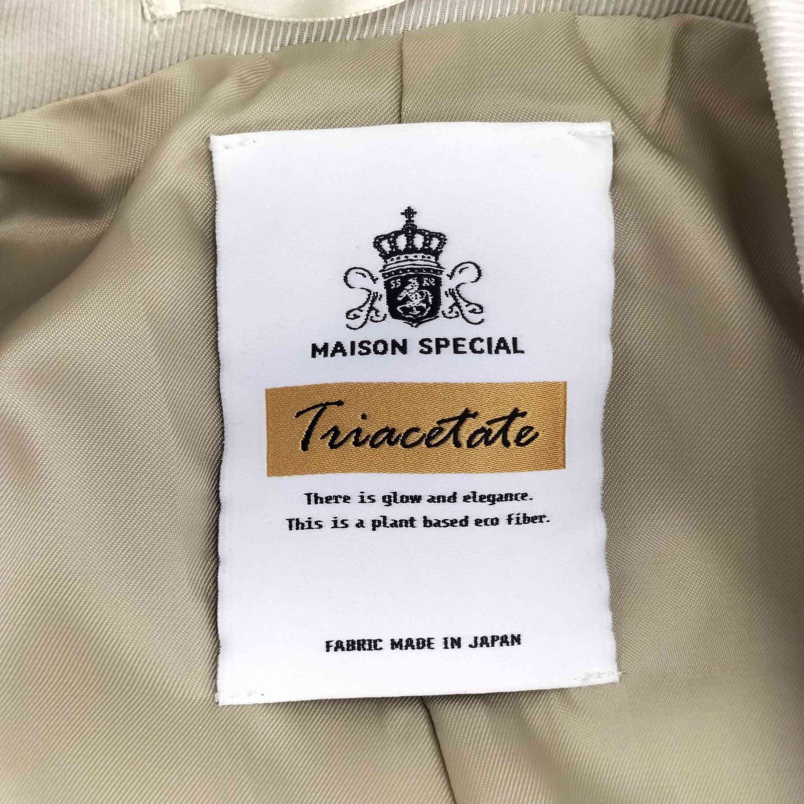 メゾンスペシャル MAISON SPECIAL Triacetate Dress-Fit 2B Tailored