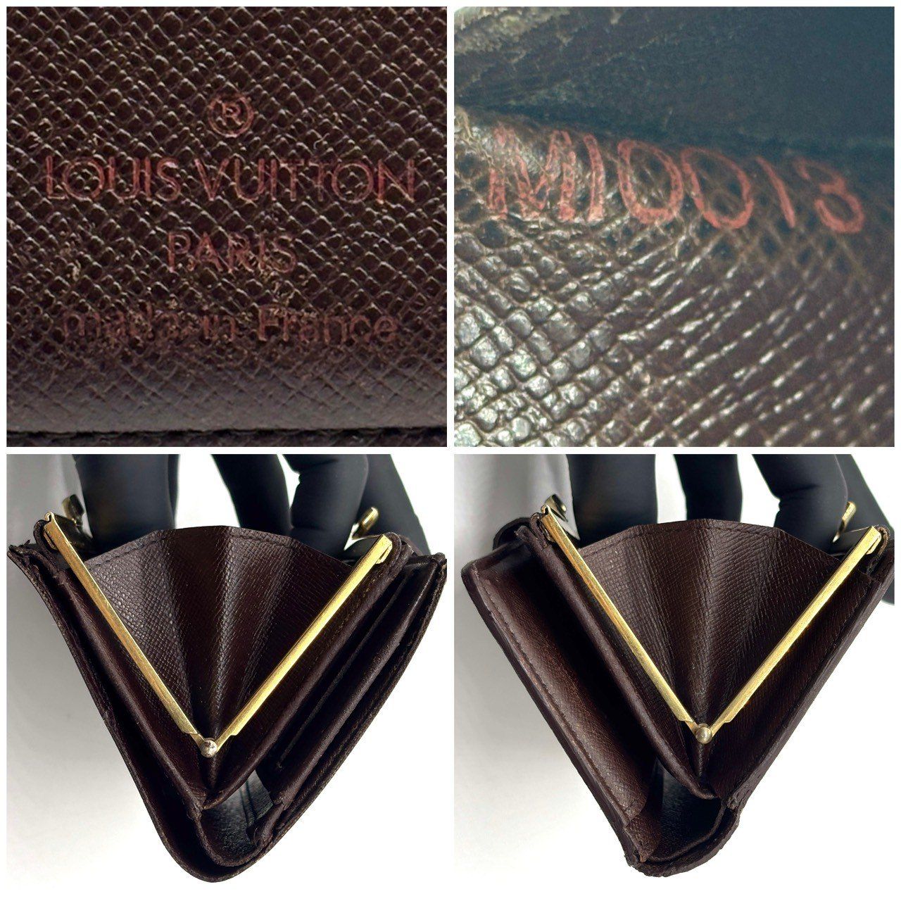 美品✨️ルイヴィトン　ダミエ　エベヌ　ヴィエノワ　財布　折り財布　コンパクト財布 ルイヴィトン ヴィエノワ ダミエ エベヌ ブラウン 茶色 新型モデル