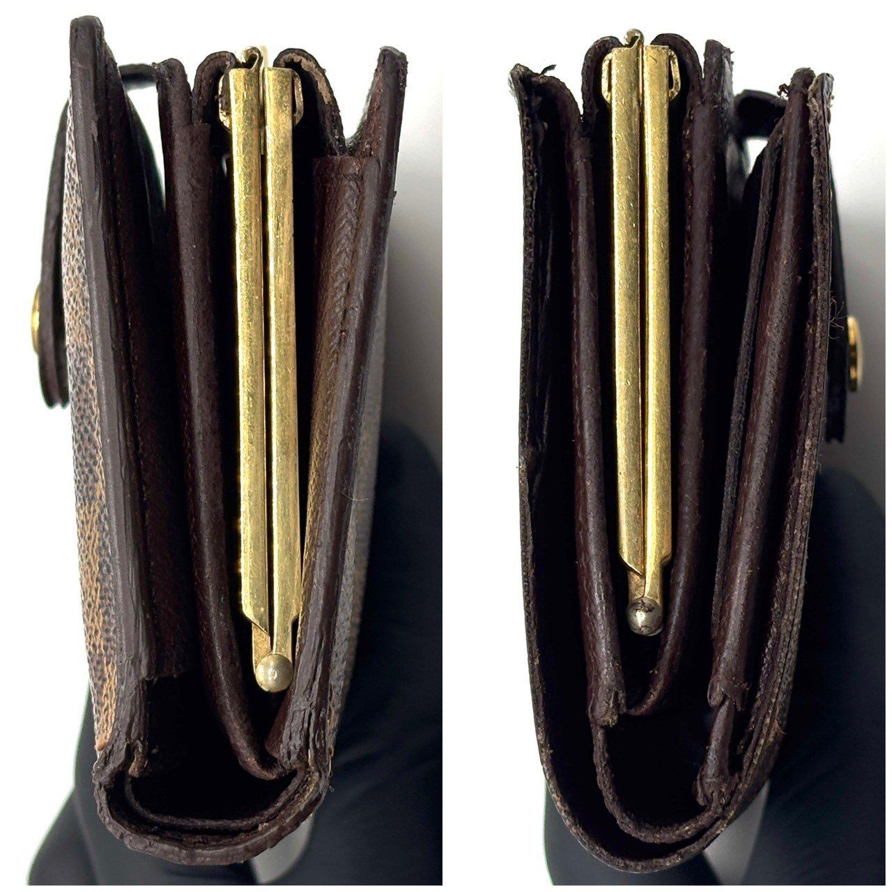 品格漂う定番美】 LOUIS VUITTON ルイヴィトン 二つ折り財布 ダミエ