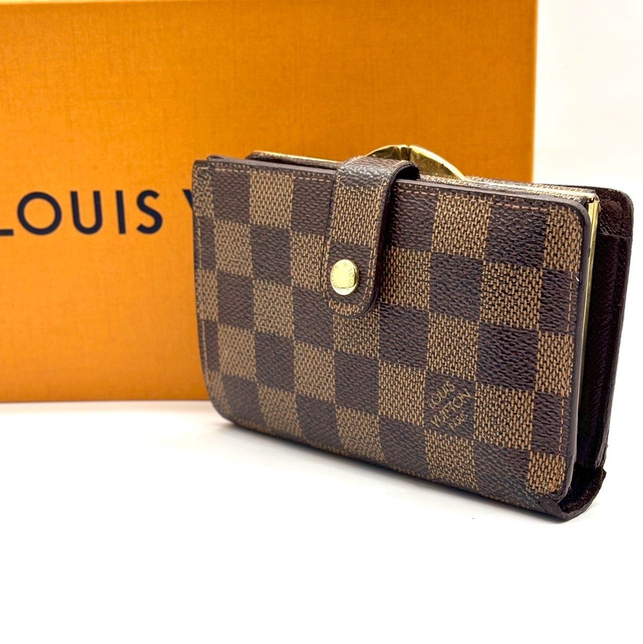 品格漂う定番美】 LOUIS VUITTON ルイヴィトン 二つ折り財布 ダミエ