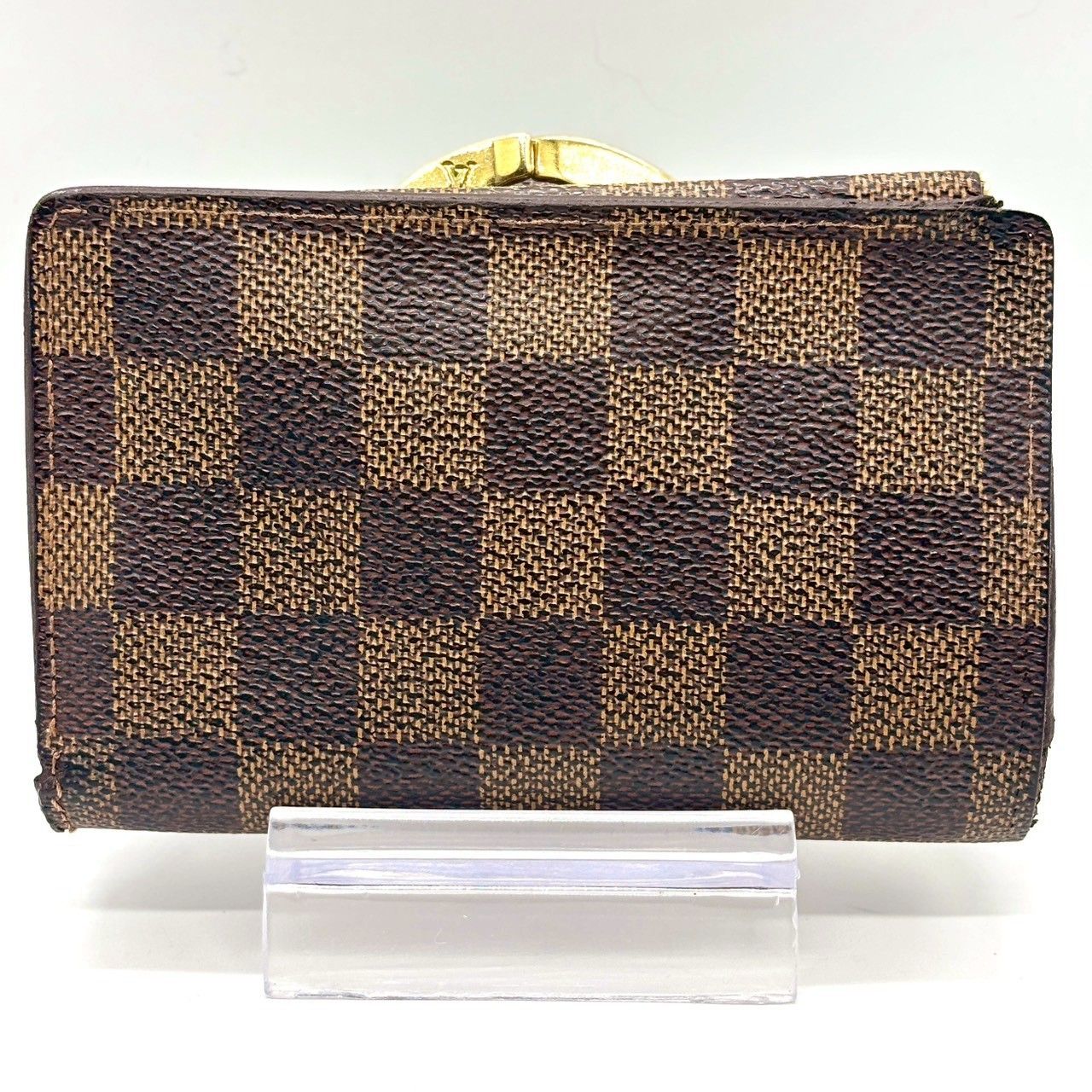 品格漂う定番美】 LOUIS VUITTON ルイヴィトン 二つ折り財布 ダミエ