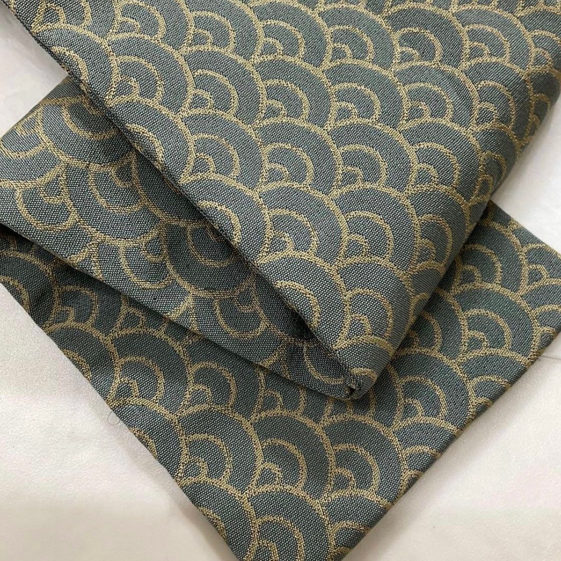 kimono one⬛男前屋⬛️ 同然⬛️西陣織⬛️角帯⬛️正絹⬛️長さ447 cm