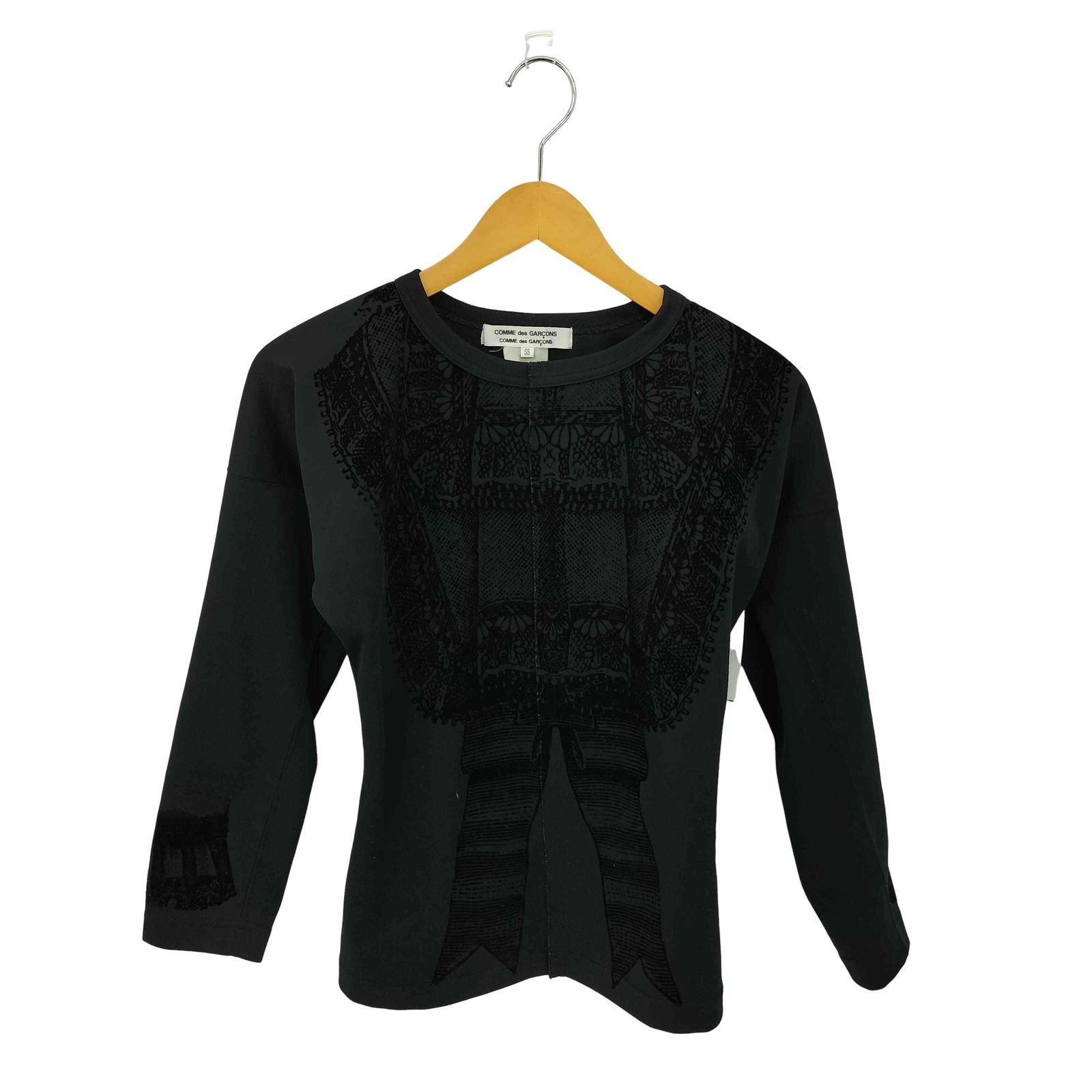 COMME des GARCONS COMME des GARCONS(コムデギャルソンコムデギャルソン) 06AW フロッキーレースプリント ジャージスウェット トレーナー レディース  SS【中古】【ブランド古着バズストア】 コムデギャルソンコムデギャルソン COMME des GARCONS COMME des