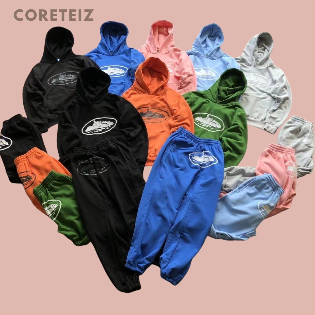 Corteiz ロゴ フーディー フードパーカー プルオーバー ブルー 長袖