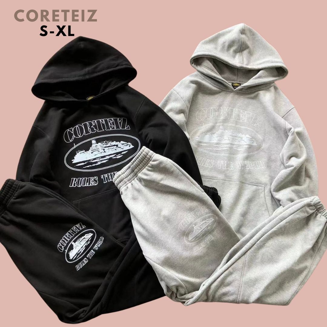 Corteiz ロゴ 上下セット セットアップ フーディープルオーバー