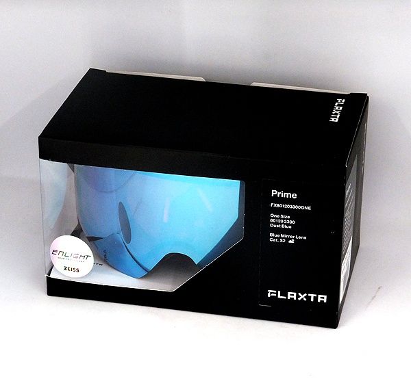 Flaxta フラクスタ スキーゴーグル Prime Dust Blue ダストブルー ブルーミラーレンズ 80120 3300 円筒型二重レンズ