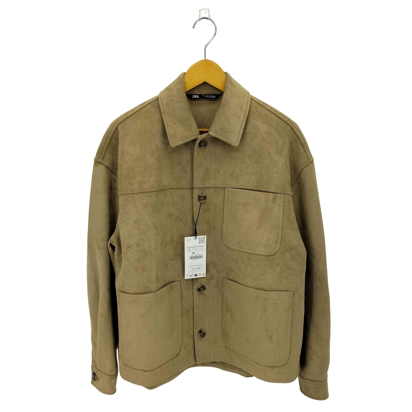 ZARA - 試着のみ\u203c️ZARA スエード風シャツジャケット \"XL\"の通販 ザラ ZARA フェイク スエード スウェード シャツジャケット メンズ  S