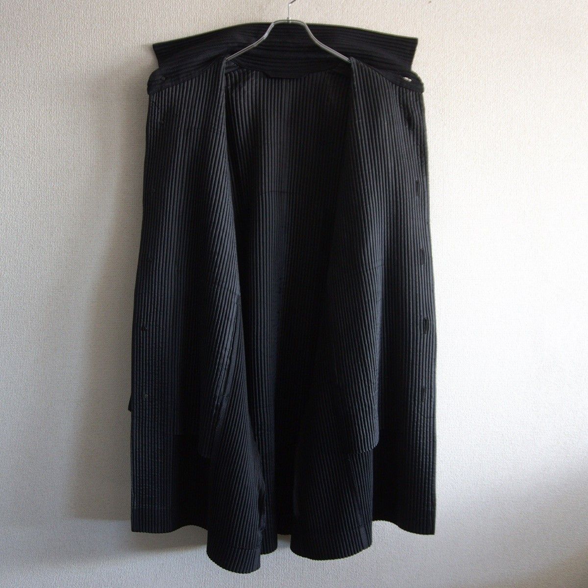 美品】 HOMME PLISSE ISSEY MIYAKE【プリーツ コート】2 ブラック