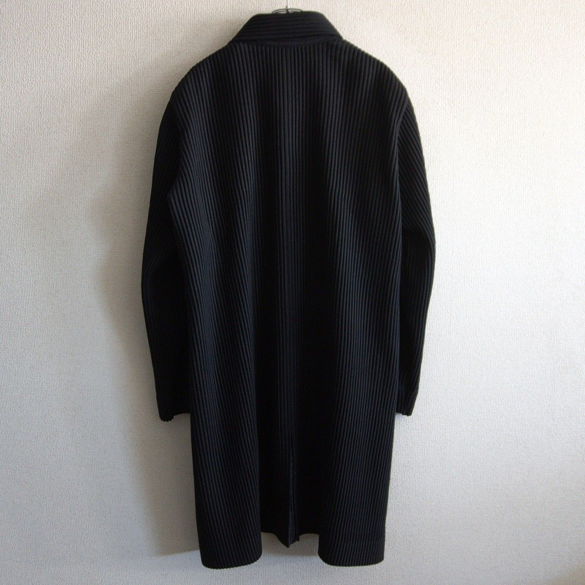 美品】 HOMME PLISSE ISSEY MIYAKE【プリーツ コート】2 ブラック