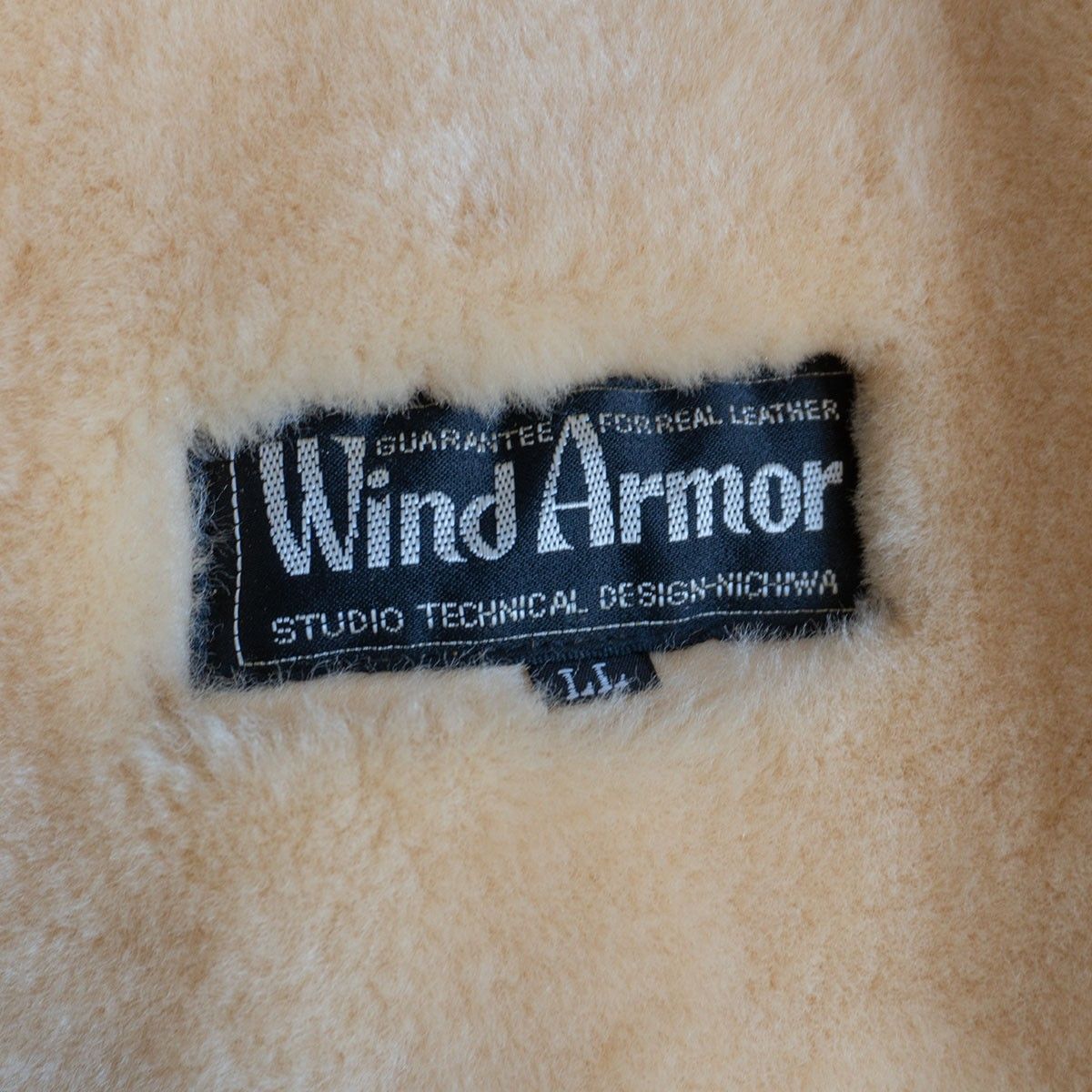 【美品】WIND ARMOR【ムートン ジャケット】 LL キャメル レザー ウインドアーマー 25120056 美品】WIND ARMOR【ムートン ジャケット】 LL キャメル レザー