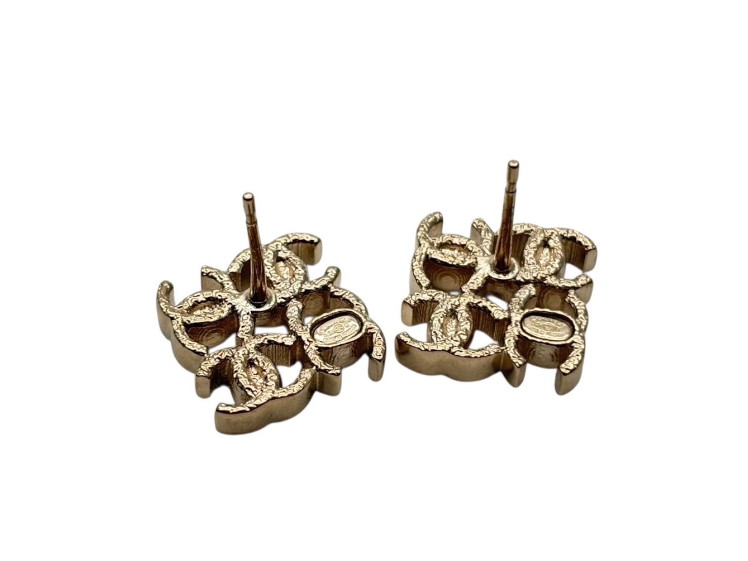 極美品 CHANEL シャネル ココマーク ピアス 重量約5.0g A24B刻印