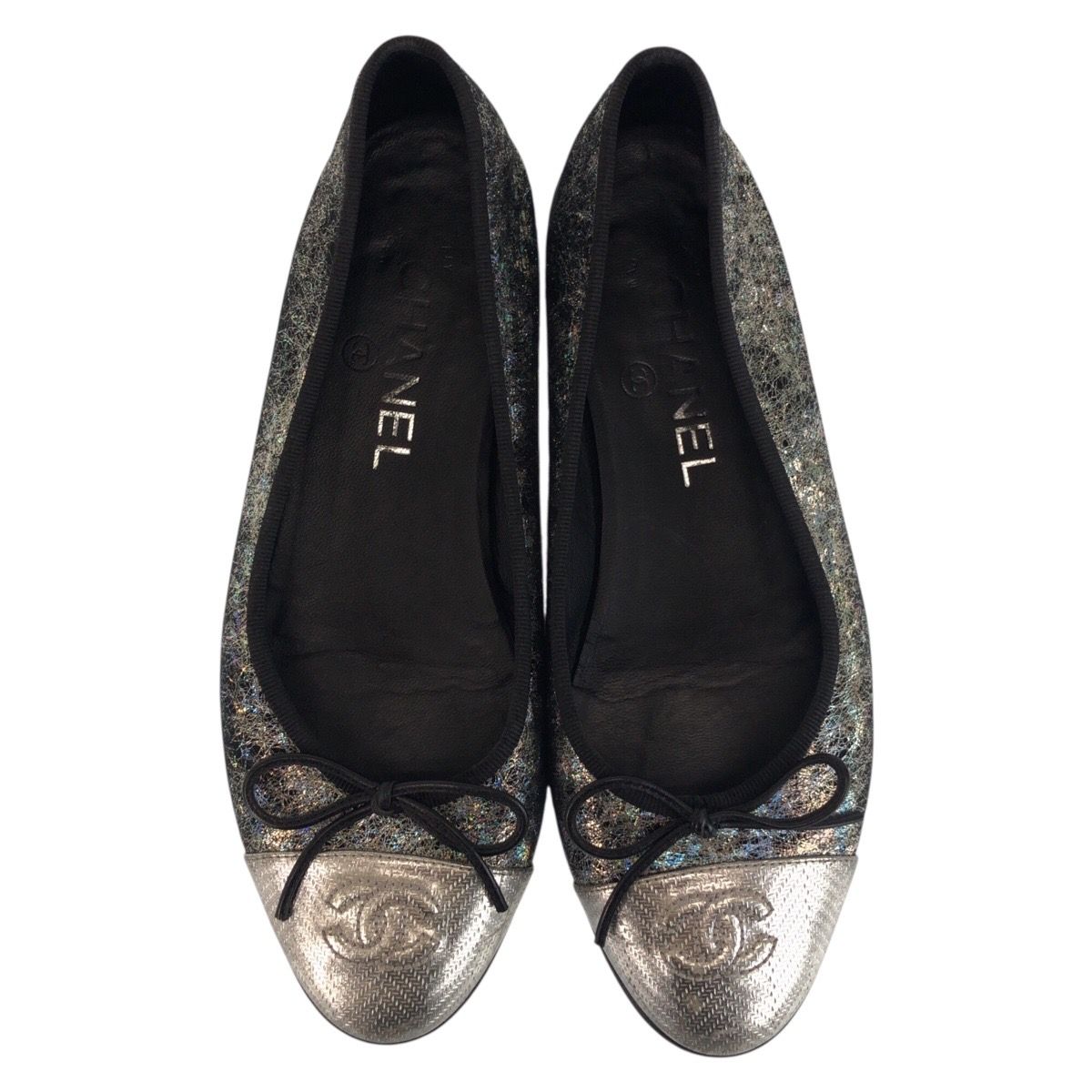 美品 CHANEL シャネル ココマーク サイズ36 シルバー ブラック 黒