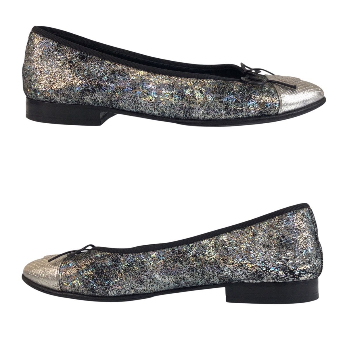 美品 CHANEL シャネル ココマーク サイズ36 シルバー ブラック 黒