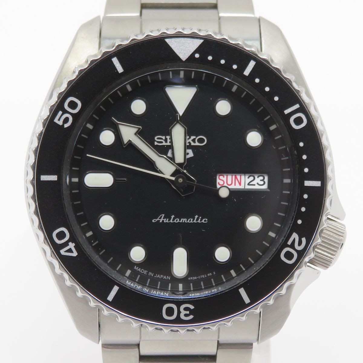 SEIKO セイコー 5スポーツ 4 R 36 07 G 0 裏スケルトン 自動巻き 腕時計
