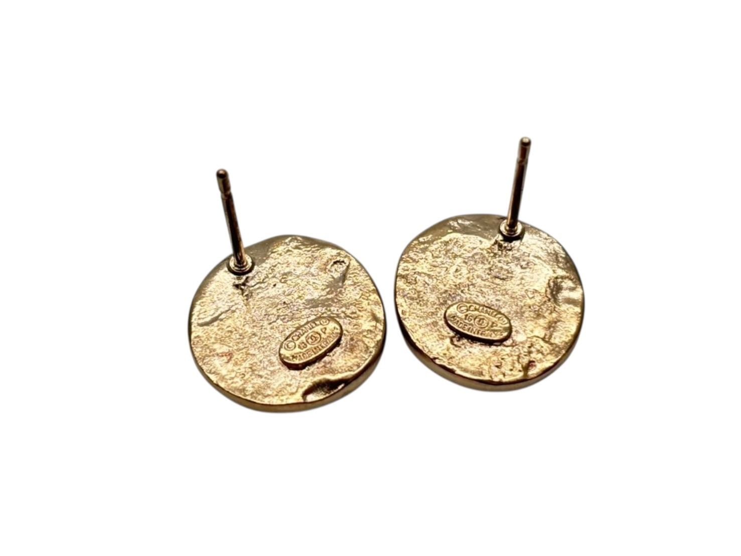 極美品 CHANEL シャネル ココマーク ラウンドピアス 重量約4g 16P刻印