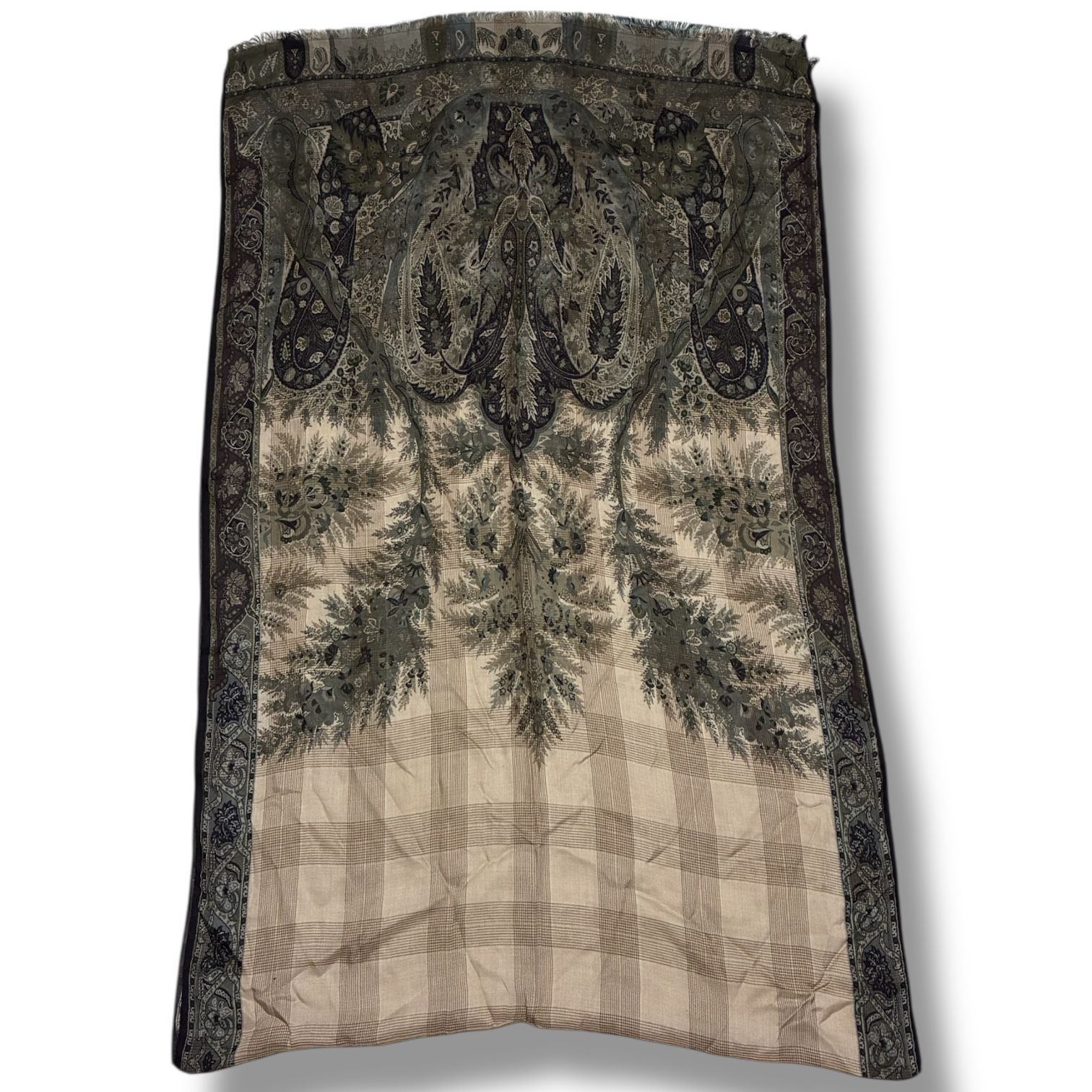 ETRO エトロ ストール マフラー モダル90% カシミヤ10% イタリア製