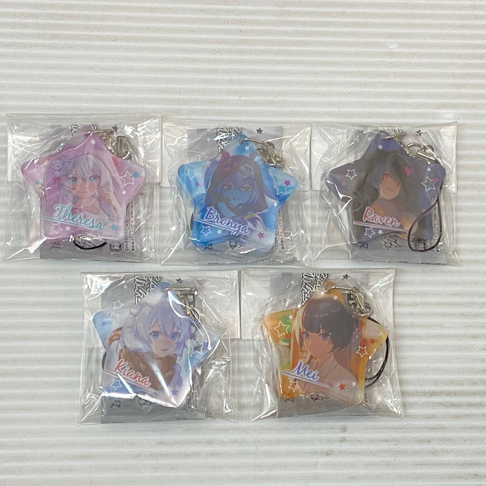 □崩壊3rd ジュエルアクリルストラップ 5点セット ワタリガラス