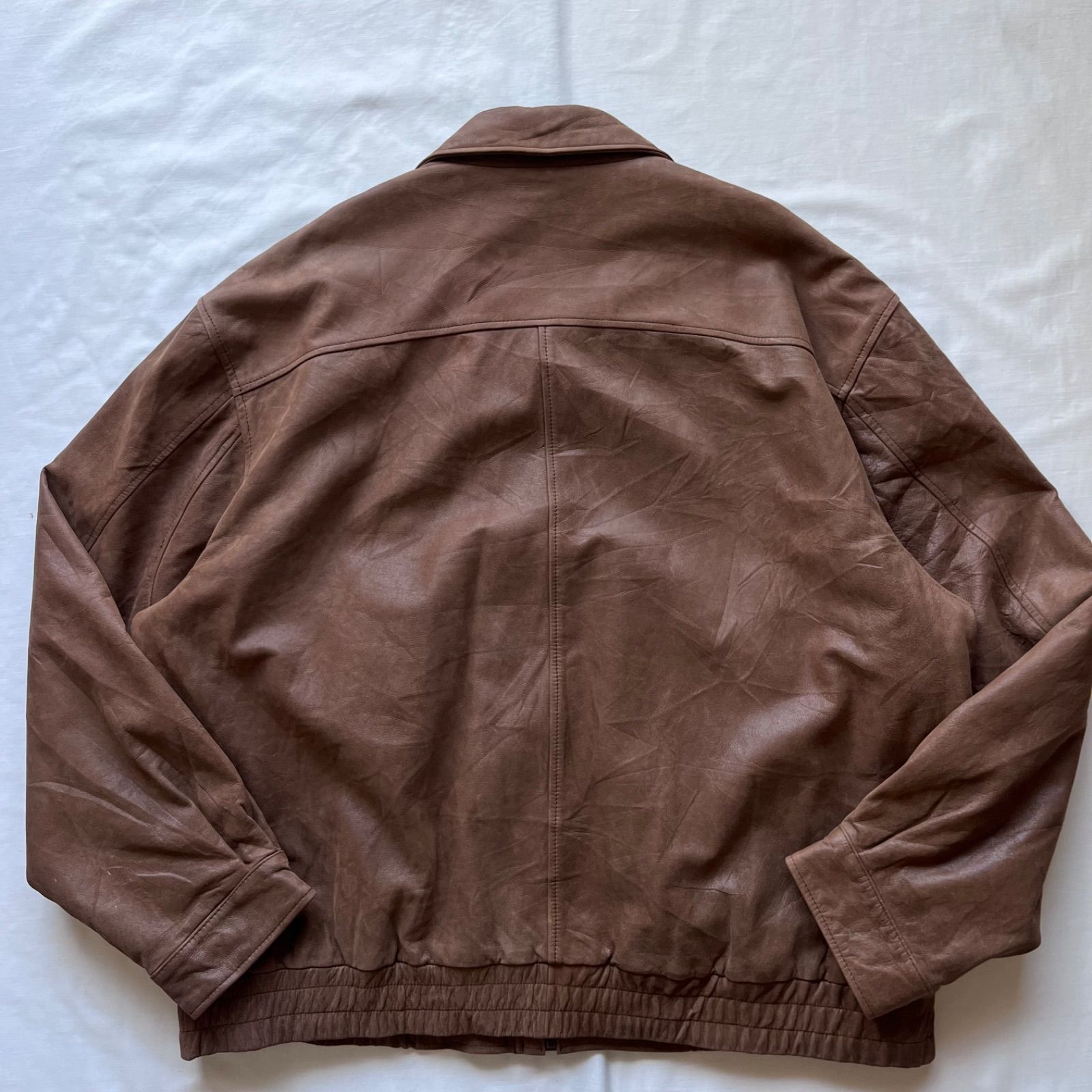 st johns bay セントジョンズベイ レザージャケット ブラウン 2XL 90s