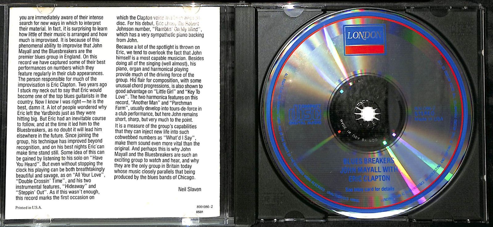 KM1621【CD】John Mayall With Eric Clapton Blues Breakers ジョン