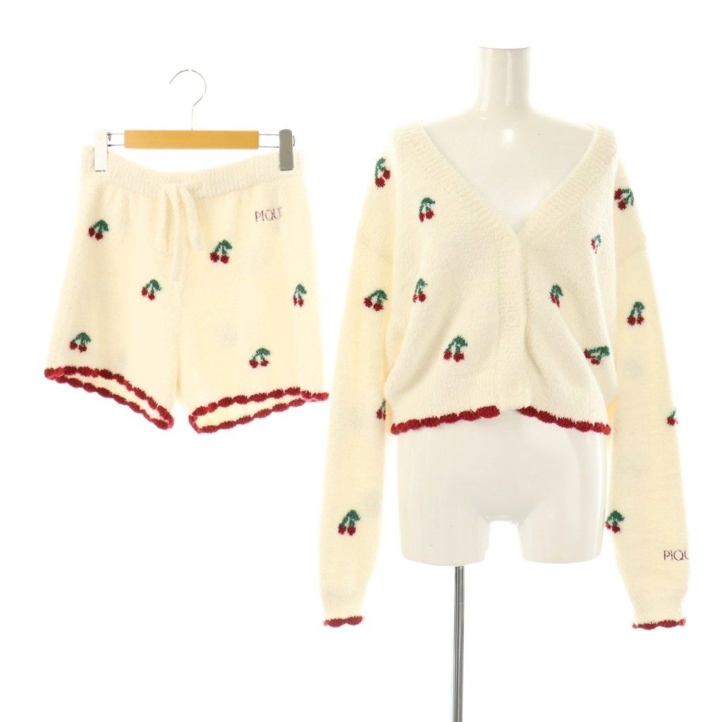 ジェラートピケ gelato pique セットアップ チェリー柄 ジャガード