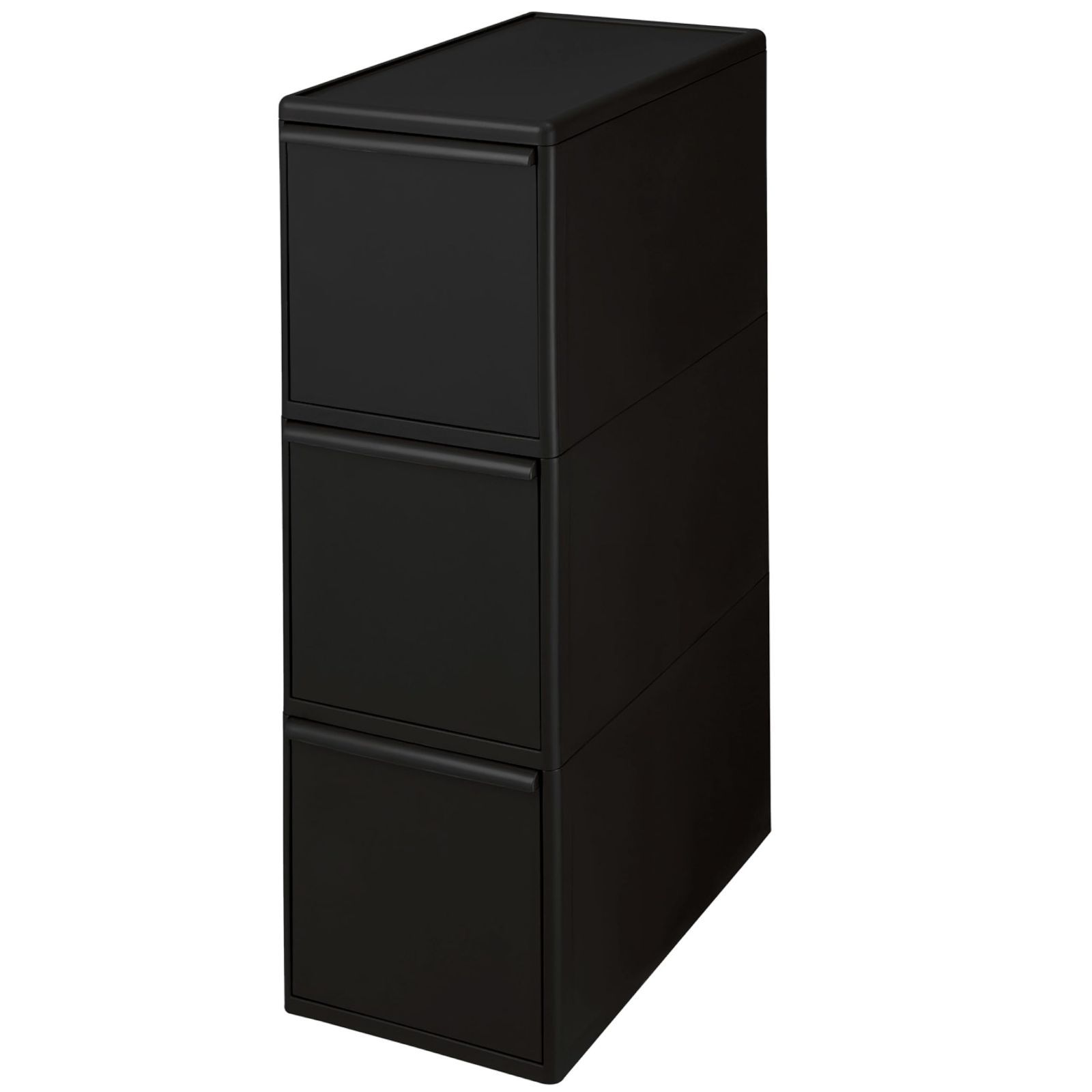 商品 ライクイット like it フタ付きゴミ箱 分別引出しステーションワイド3段 約幅255 mm ブラック 約60 L BW 3 引出し分別ペール 大容量 多分別 ダストボックス