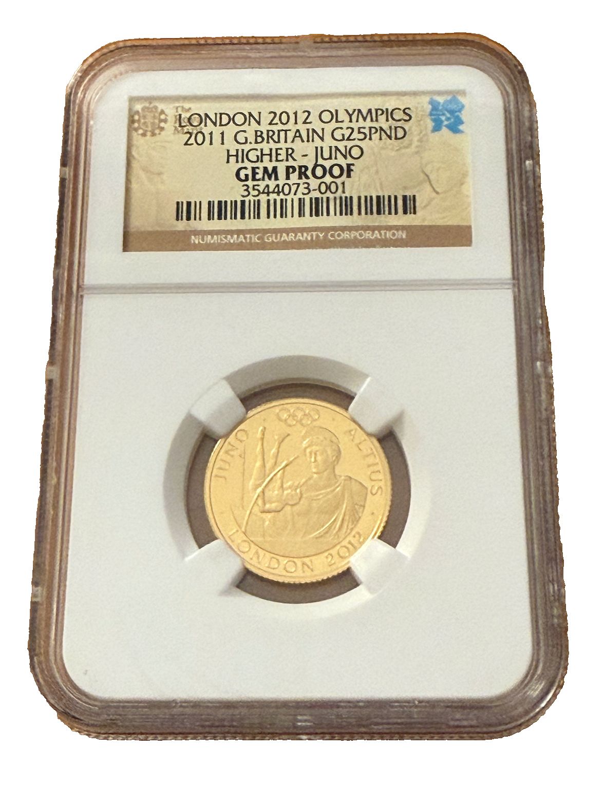 イギリス 2011 金貨 1/4オンス 25ポンド NGC Gem PF ロンドン
