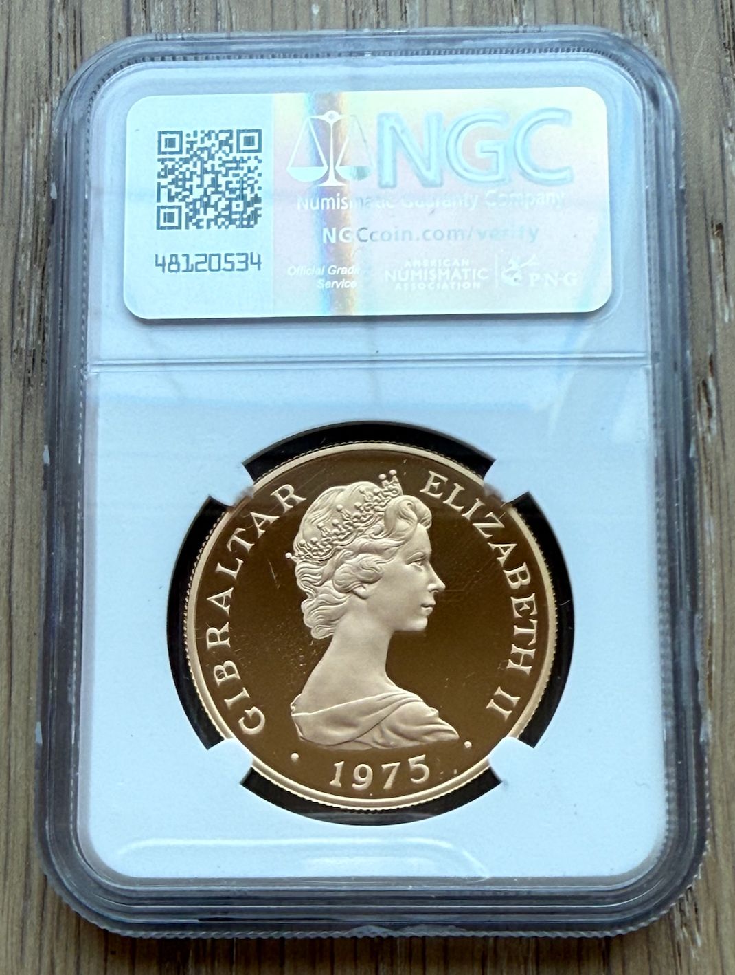 1975年 ジブラルタル島 英国ポンド 250周年記念 1oz 金貨 GIBRALTAR