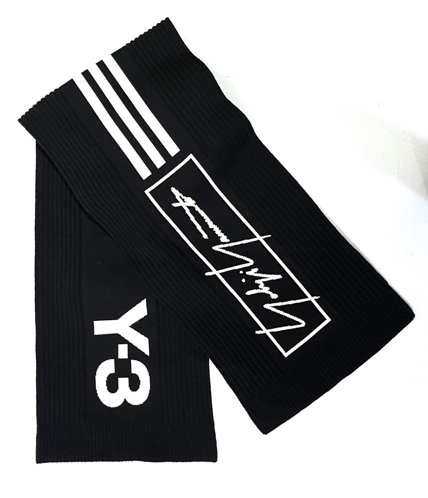 Y-3｜ワイスリー adidas Yohji Yamamoto 3ストライプ ロゴ マフラー