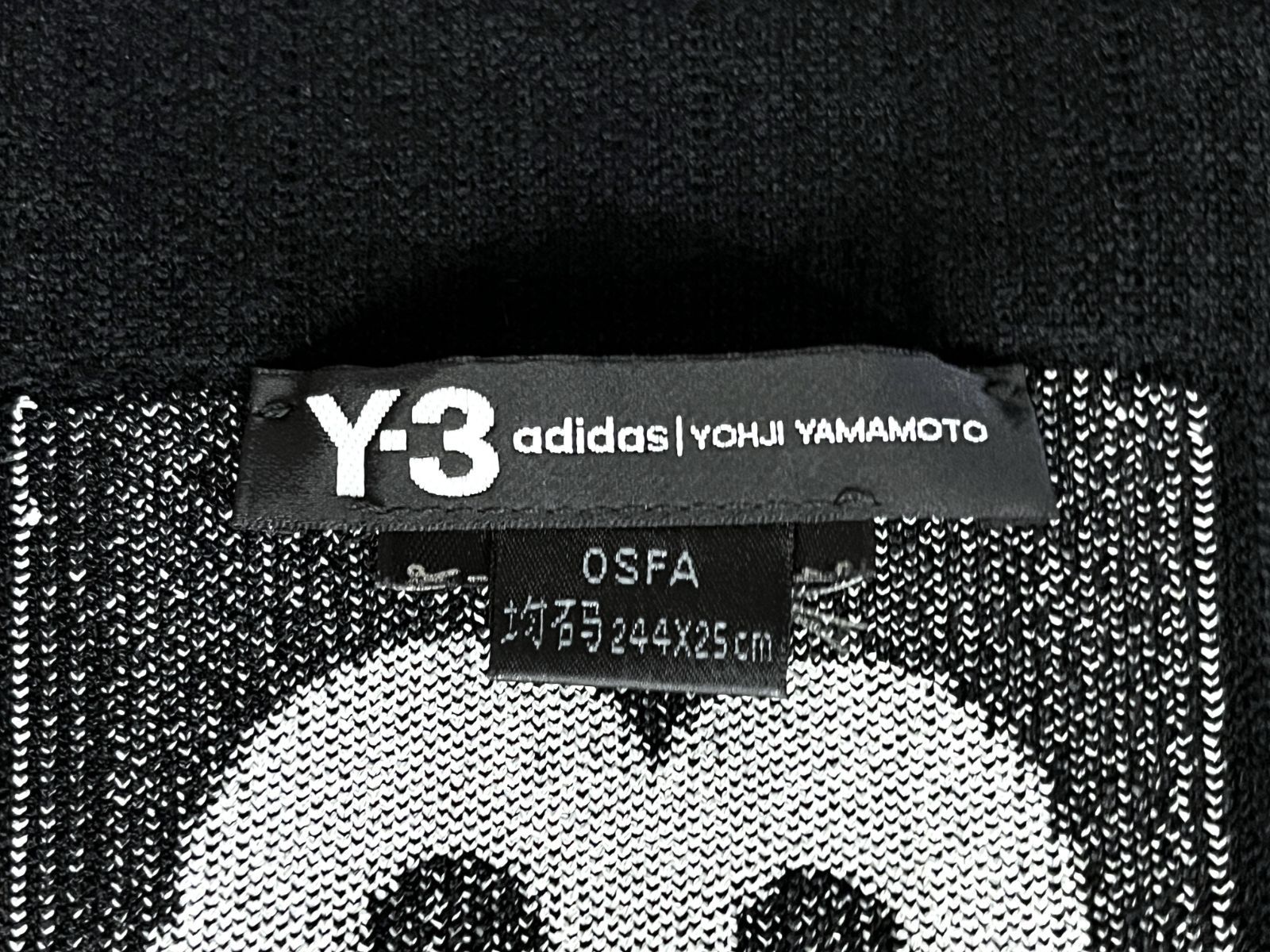 Y-3｜ワイスリー adidas Yohji Yamamoto 3ストライプ ロゴ マフラー