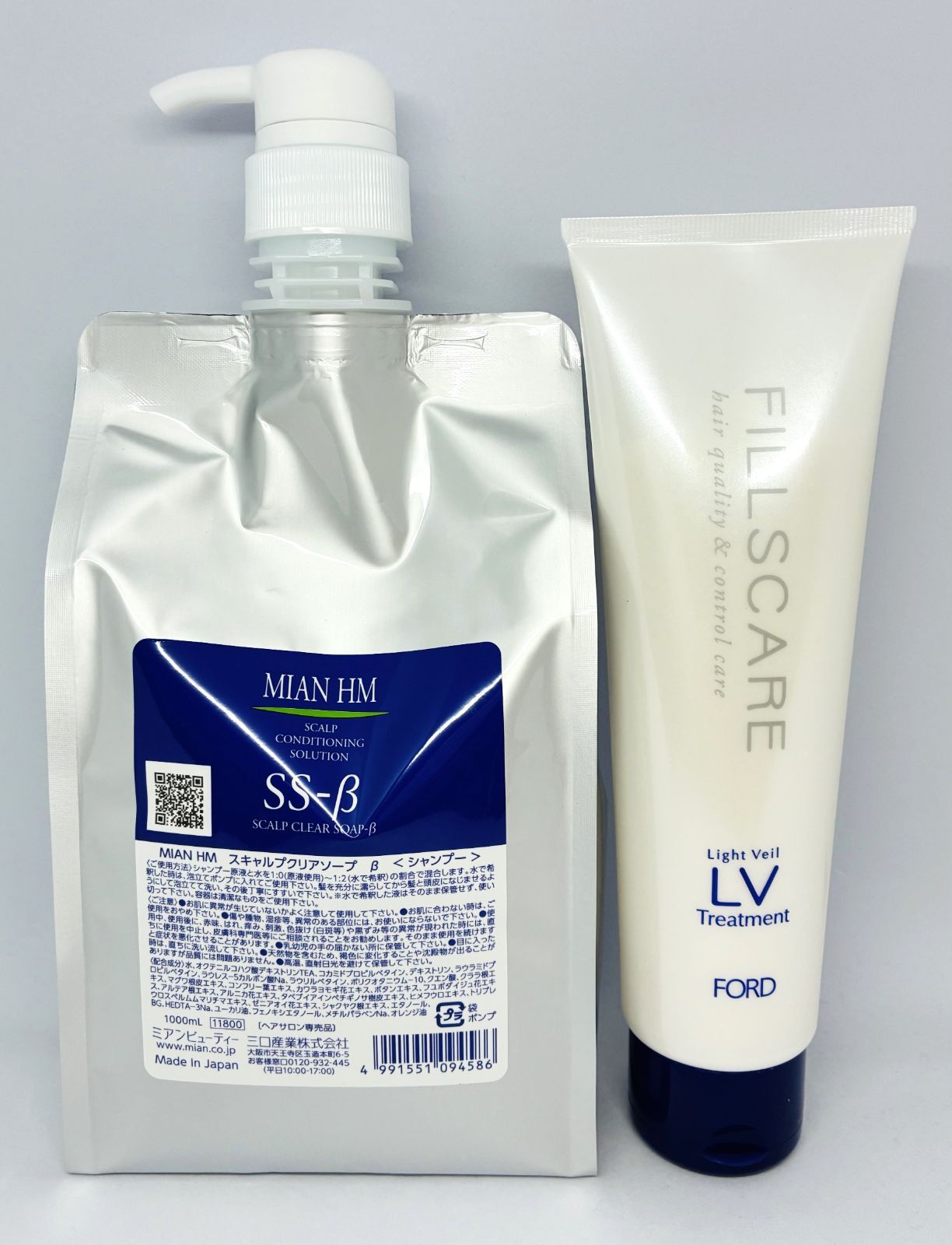 MIAN HM ｽｷｬﾙﾌﾟｸﾘｱｿｰﾌﾟ β 1000ml + HM ﾌｨﾙｽﾞｹｱ LV-Re 200g ｾｯﾄ - メルカリ