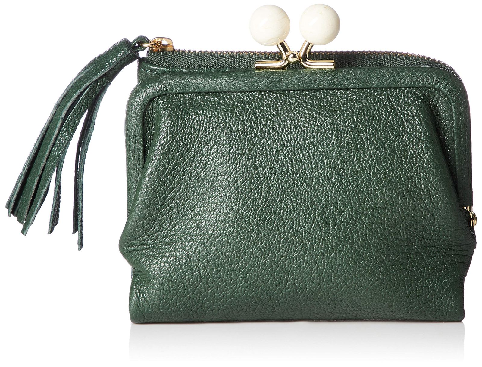 ペルケ アクリル玉がま口2つ折り財布 財布 レディース 本革 08 06 03160 GN