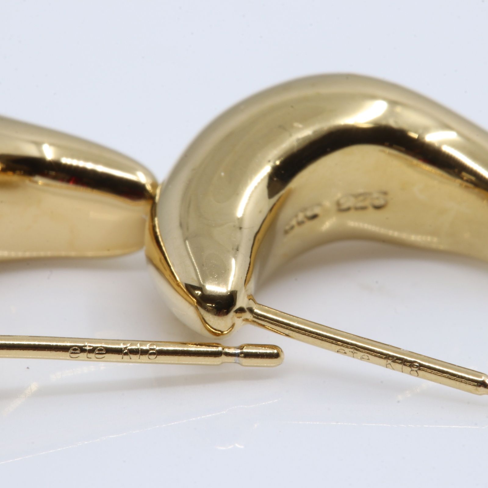 ITE7XHYRVLSW 美品 ete エテ K18/925 18金 シルバー ドロップ ピアス