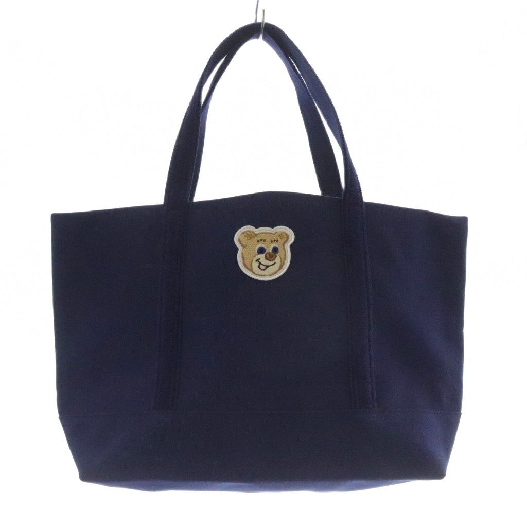 フェイラー FEILER ラブラリーバイ オールドテディ ワッペントートバッグ ハンドバッグ 紺