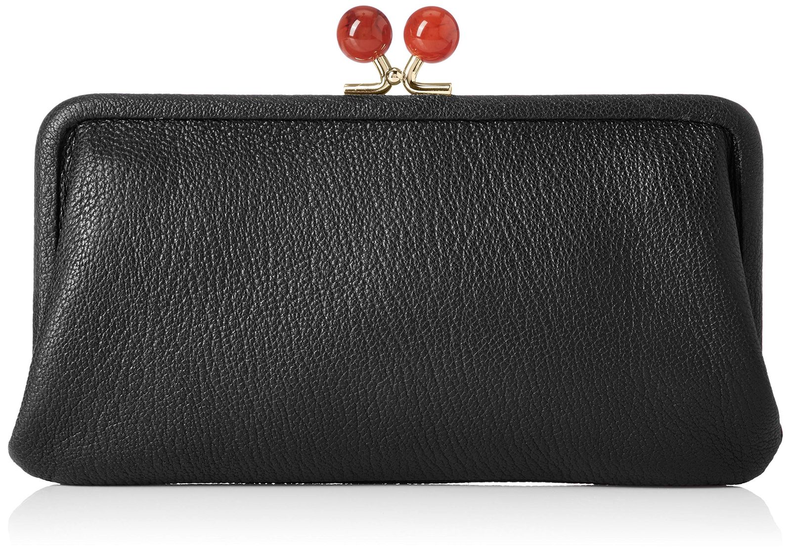 ペルケ アクリル玉がま口長財布 財布 レディース 本革 08 06 03161 BK