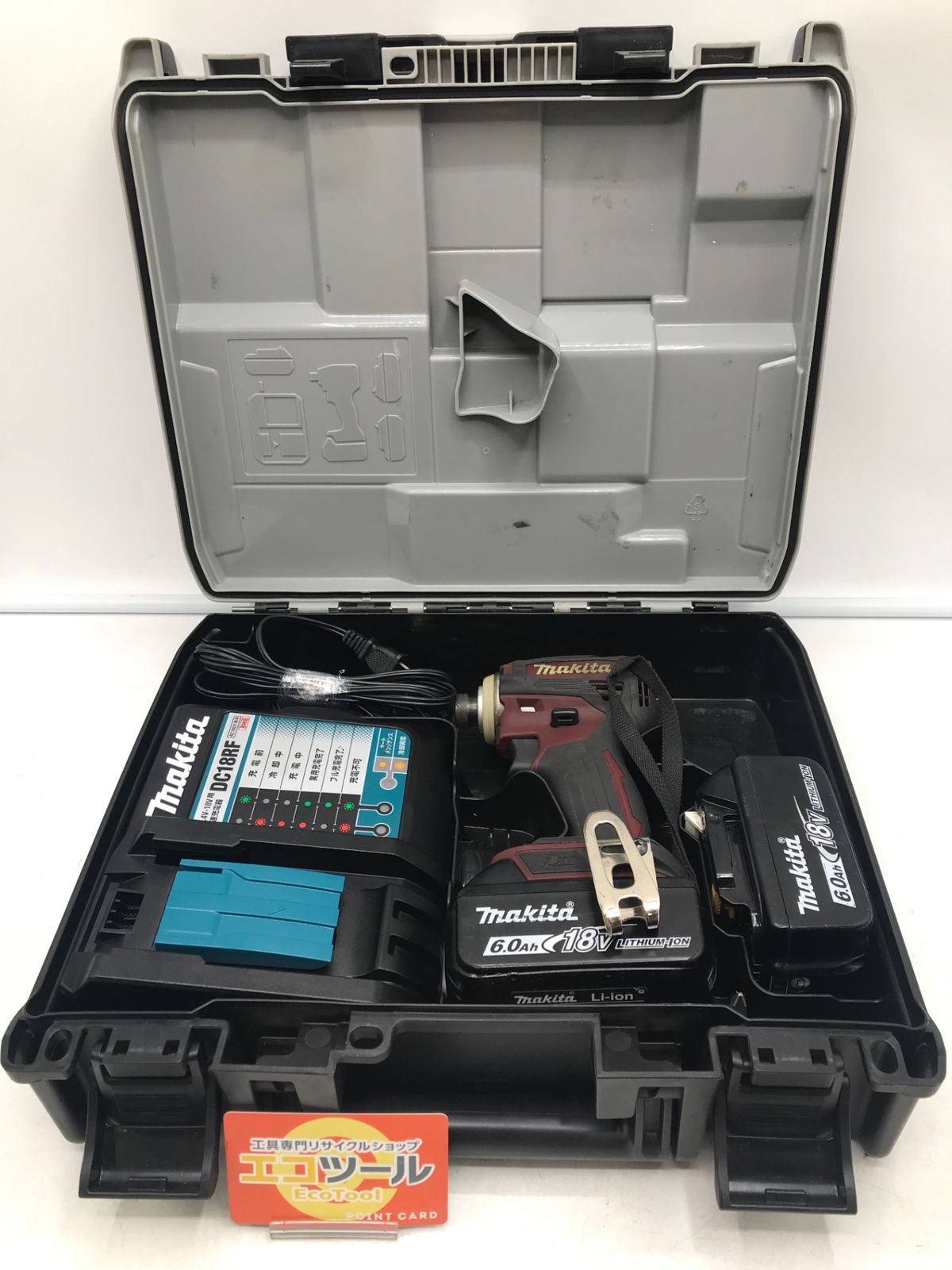 品 Makita マキタ 18 v充電式インパクトドライバ オーセンティック レッド Red エコツー M 02